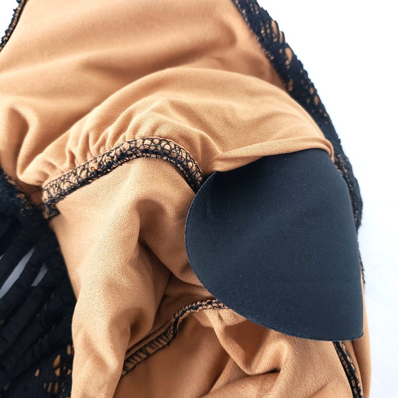 NEW!! Mossimo SIZE S Lace Crochet Overlay Halter One Piece Swimsuit Black Cute - Picture 10 of 12